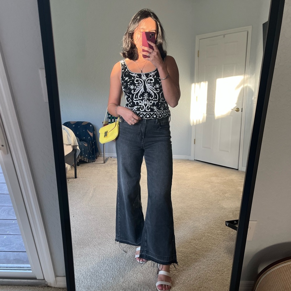 VINTAGE 100% SILK BEADED TOP